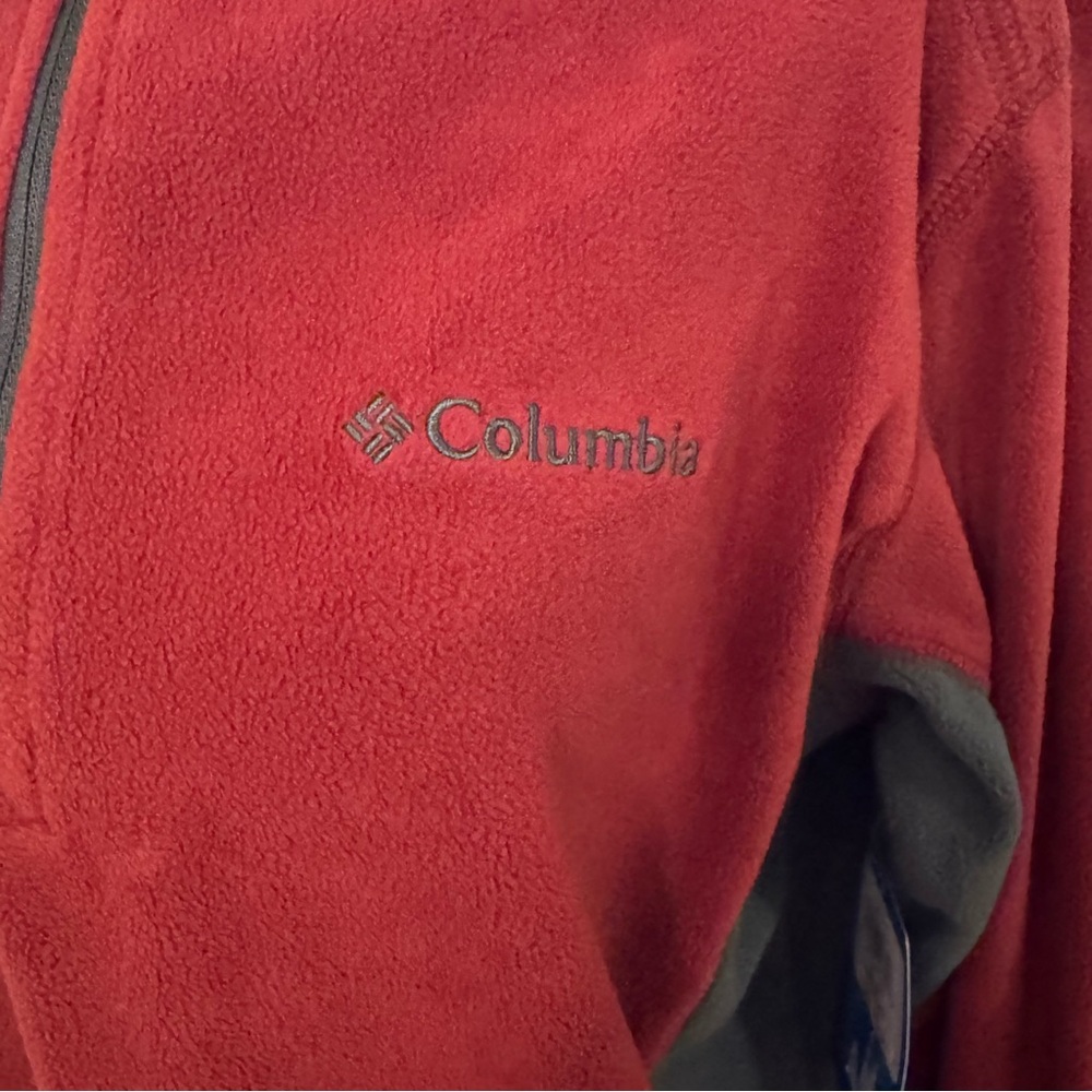Columbia Half-Zip Fleece Pullover – Red/Gray – Men’s Small – NWT - Picture 2 of 12